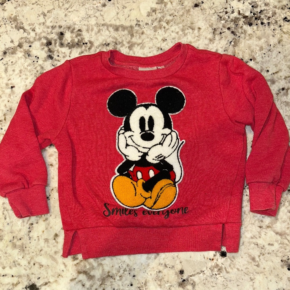 *GENTLY WORN* Disney Junior Mickey 3T "Smiles Everyone" Crewneck Sweatshirt